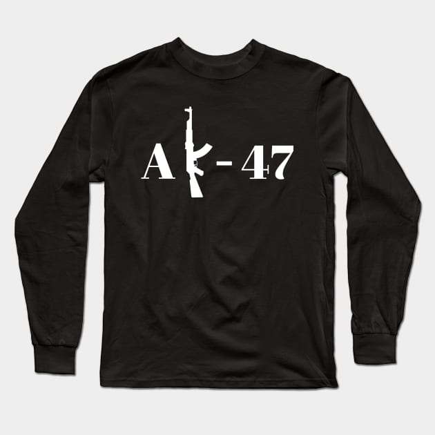 Minimalist AK-47 Long Sleeve T-Shirt by BatGuano Designs